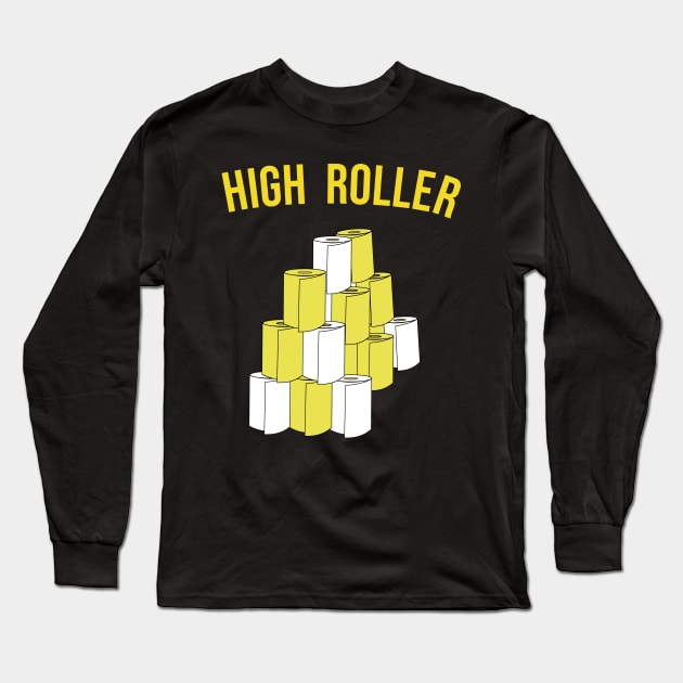 High roller (Gold and white) Long Sleeve T-Shirt by wondrous